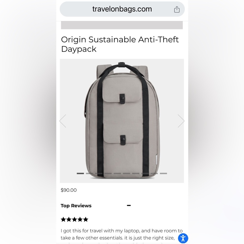 Travelon Backpack Anti-Theft Daypack Driftwood - Picture 14 of 16